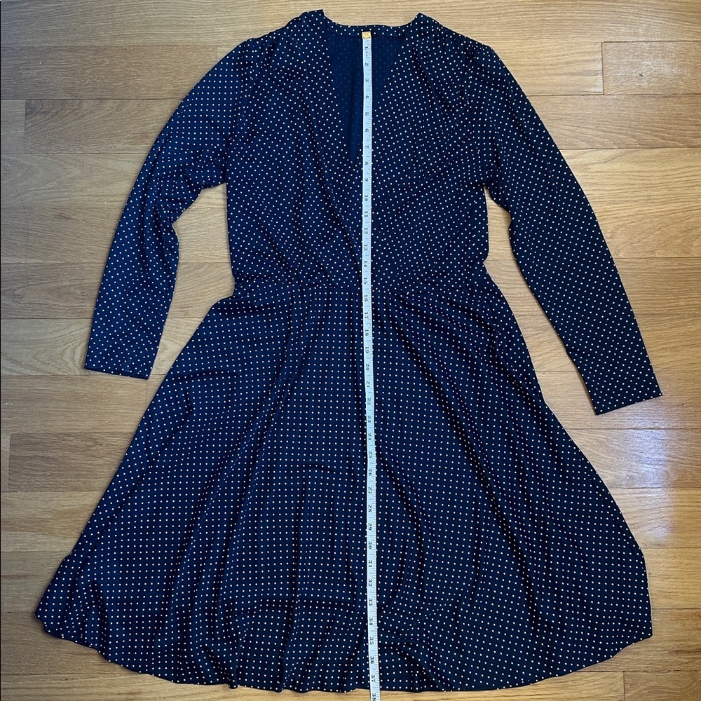 Vintage Navy Blue Polka Dot Dress - Perfect for Spring! - Picture 3 of 9